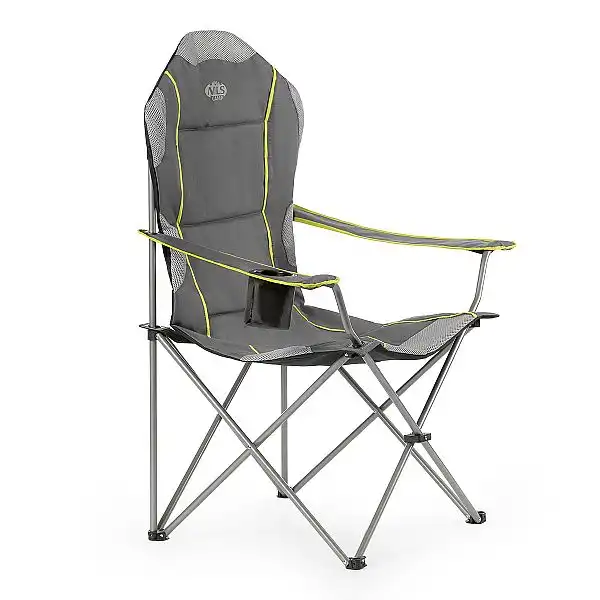 Крісло туристичне розкладне Nils Camp NC3080 сірий/лайм