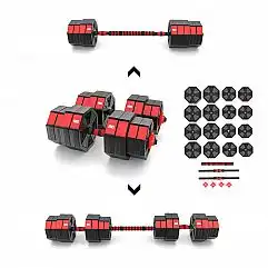 Гантелі розбірні 40кг з функцією штанги HMS SGC40