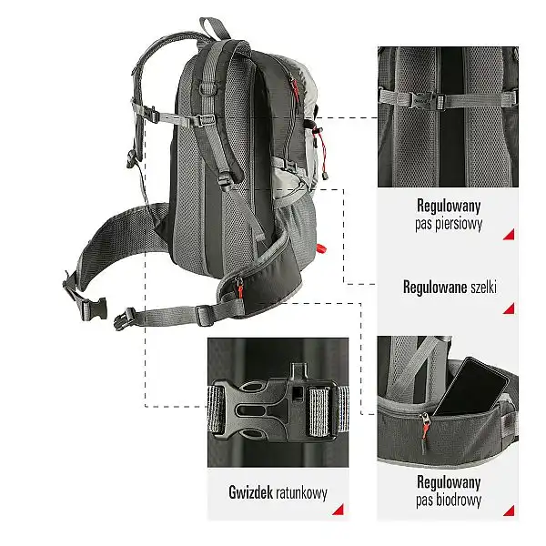 Рюкзак туристичний Nils Camp Jagerfly CBT7156 чорний