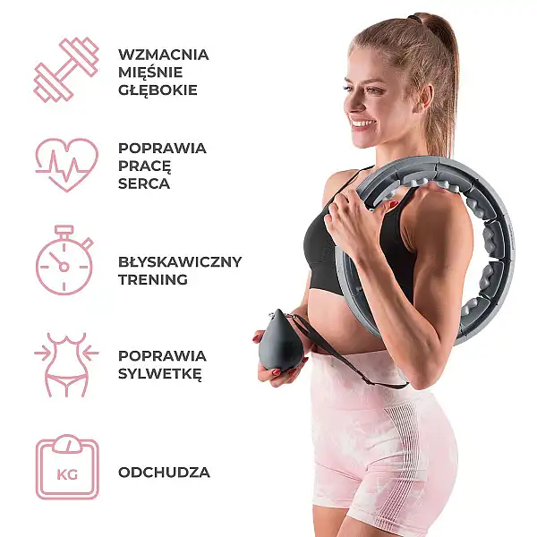 Хула-хуп з тягарцем та лічильником HMS Set HHW06, чорний