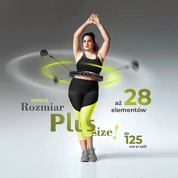 Хула-хуп з тягарцем HMS Plus Size Set HHW12, чорний