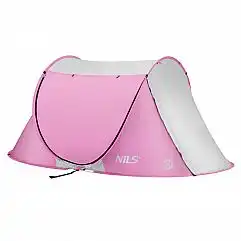 Саморозкладний пляжний намет Nils NC3043 рожевий