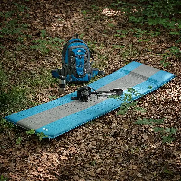 Самонадувний килимок Nils Camp NC4340 синій-сірий