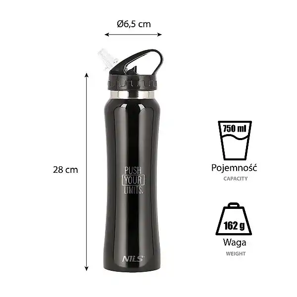 Пляшка для води Nils NCB54 чорна