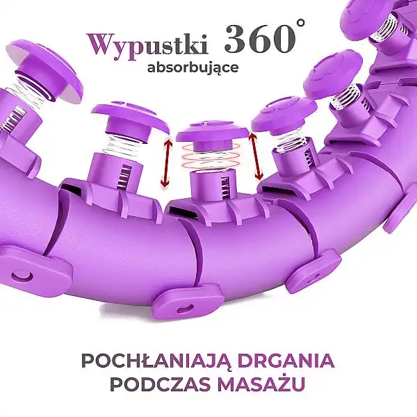Хула-хуп з обважнювачем HMS HHW12 Plus Size, 48-125см, фіолетовий