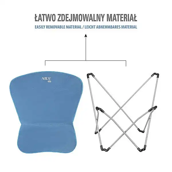 Крісло туристичне розкладне Nils Camp NC3051 синій