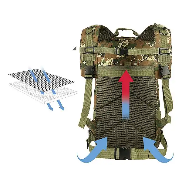 Рюкзак тактичний Nils Camp Defender CBT7204 зелений камуфляж