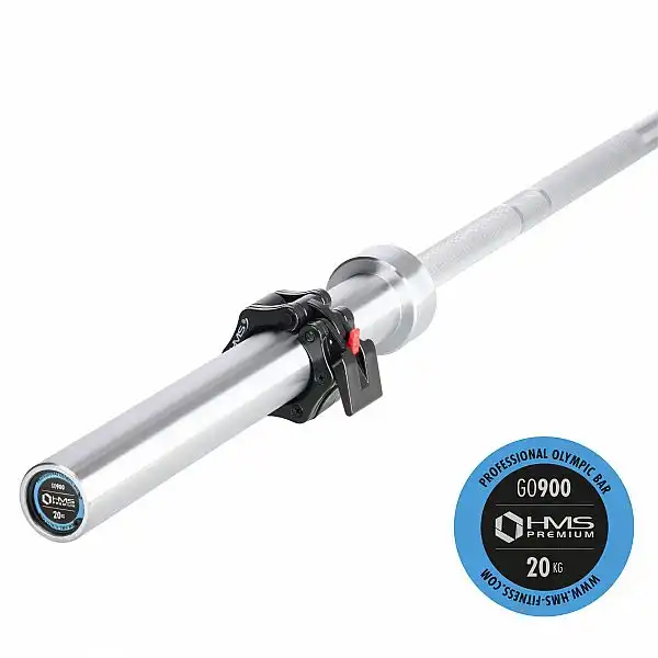 Гриф олімпійський 50мм/220см 900кг HMS Premium GO900 + затискачі