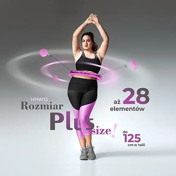 Хула-хуп з тягарцем HMS Set HHW12, фіолетовий