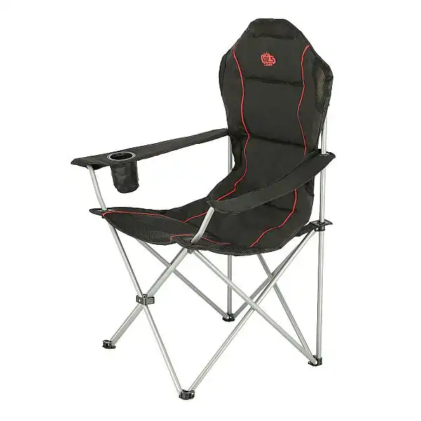 Крісло туристичне розкладне Nils Camp NC3080 чорний/червоний
