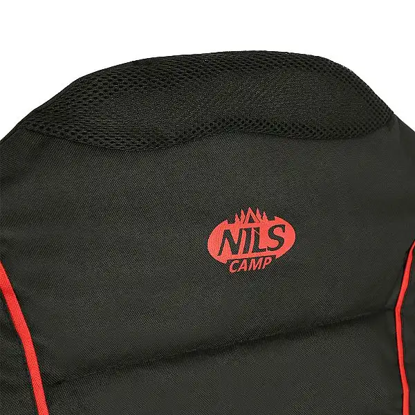 Крісло туристичне розкладне Nils Camp NC3080 чорний/червоний