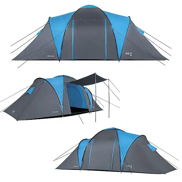 Туристичний намет Nils Camp NC6031 Highland синій-сірий