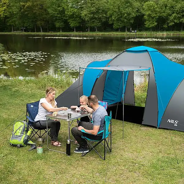 Туристичний намет Nils Camp NC6031 Highland синій-сірий