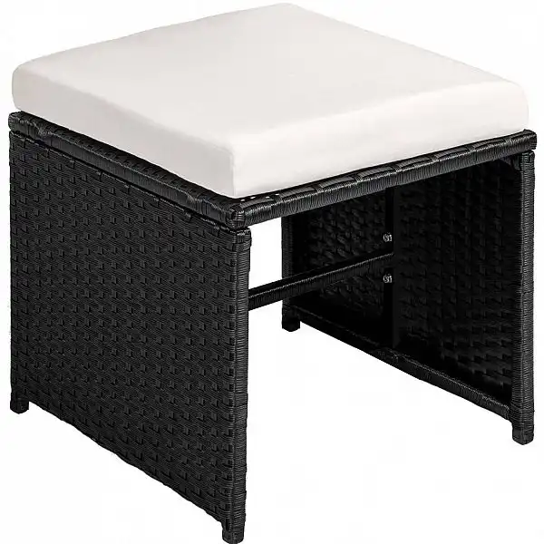 Садові меблі Малага чорний 6+4+1 з чохлом