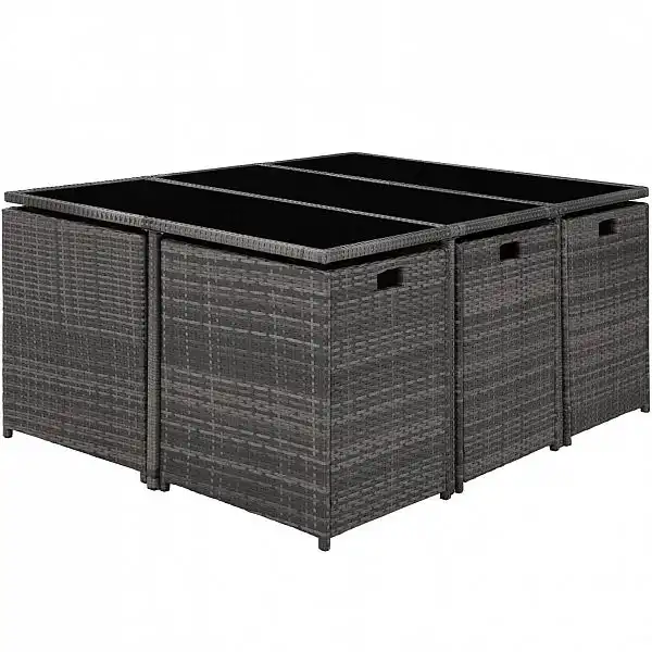 Садові меблі Малага сірий 6+4+1 з чохлом