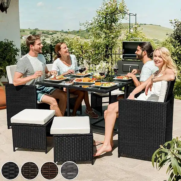 Садові меблі Technorattan Bilbao з чохлом антична бронза