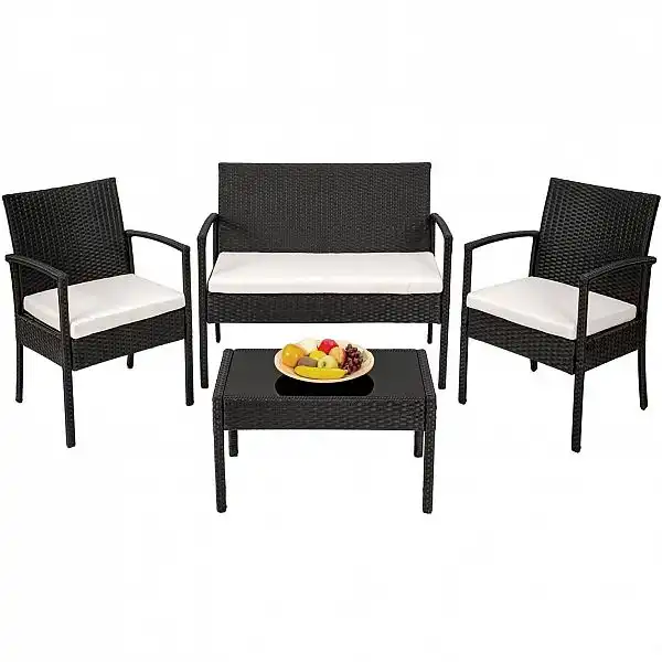 Садові меблі Polirattan Sparta 3+1 чорний