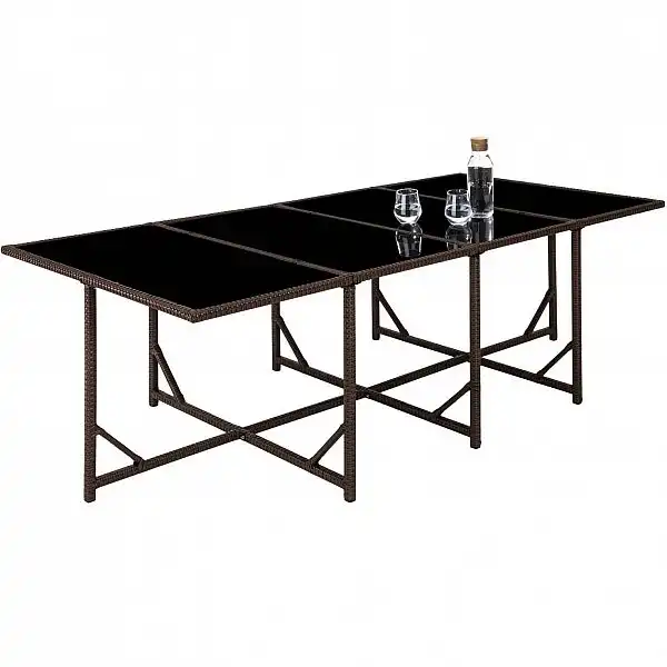 Садові меблі Polirattan Palma 8+4+1 з чохлом чорно-коричневий