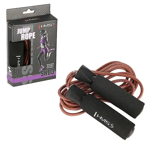 Скакалка шкіряна HMS SK03 JUMP ROPE