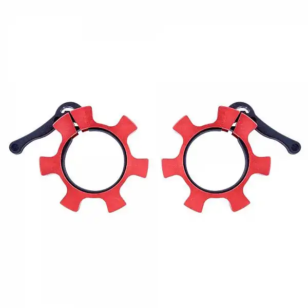 Олимпийский алюминиевый зажим для грифа inSPORTline CL-21, 50мм красный