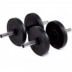 Гантели битумные Iron Body 2x5,5кг с перчатками