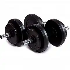 Гантели битумные Iron Body 2x8,5кг с перчатками
