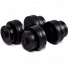 Гантели битумные Iron Body 2x16кг с перчатками
