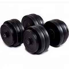 Гантели битумные Iron Body 2x26кг с перчатками