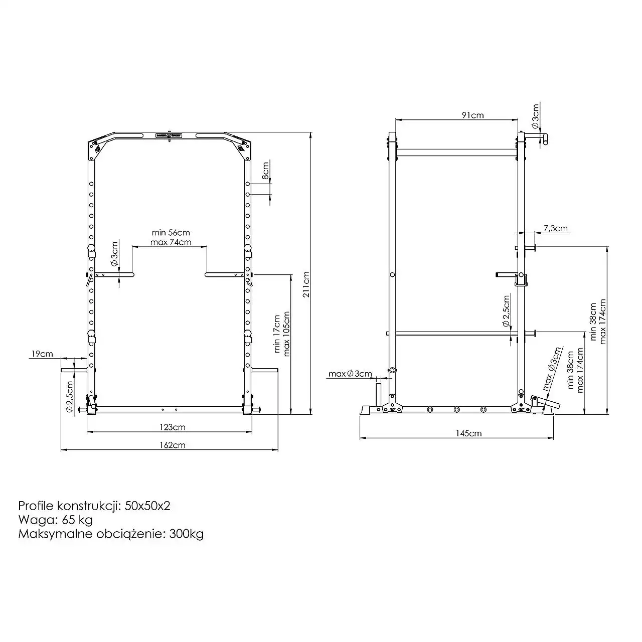 Многофункциональная силовая рама Marbo Sport Power Rack MS-U112 2.0