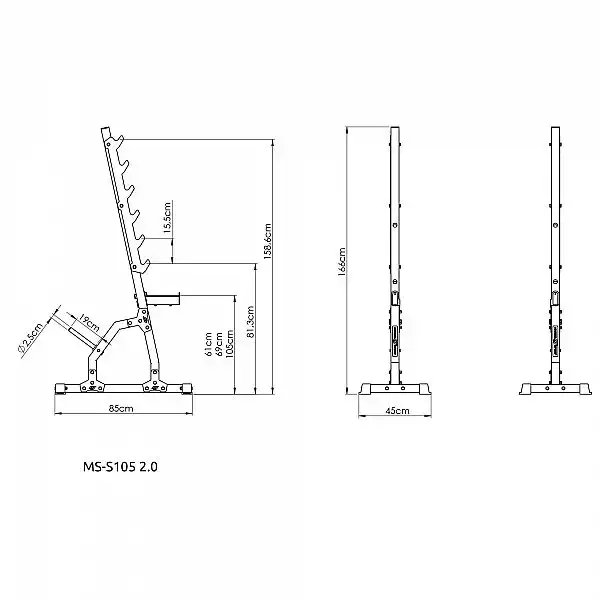 Стойки многоуровневые (пара) Marbo Sport MS-S105 2.0