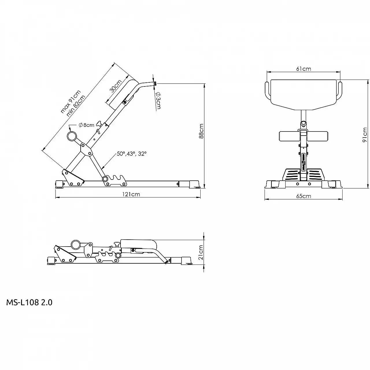 Гиперэкстензия Marbo-Sport MS-L108 2.0