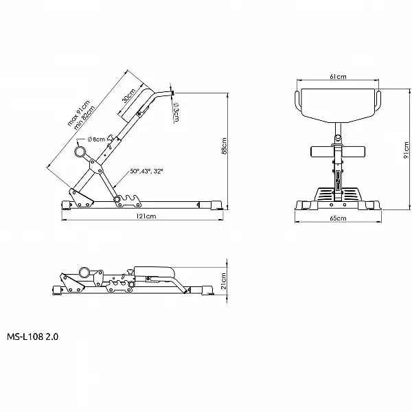 Гиперэкстензия Marbo-Sport MS-L108 2.0