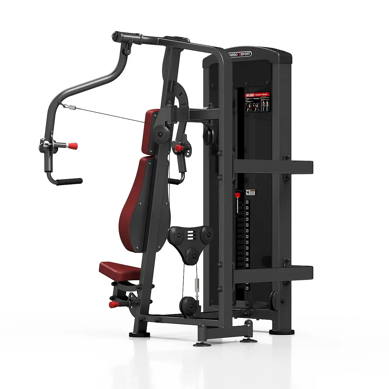 Горизонтальний жим Marbo Sport MP-U225, бордовий