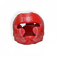 Шлем для бокса THOR COBRA 727 L /Кожа / красный