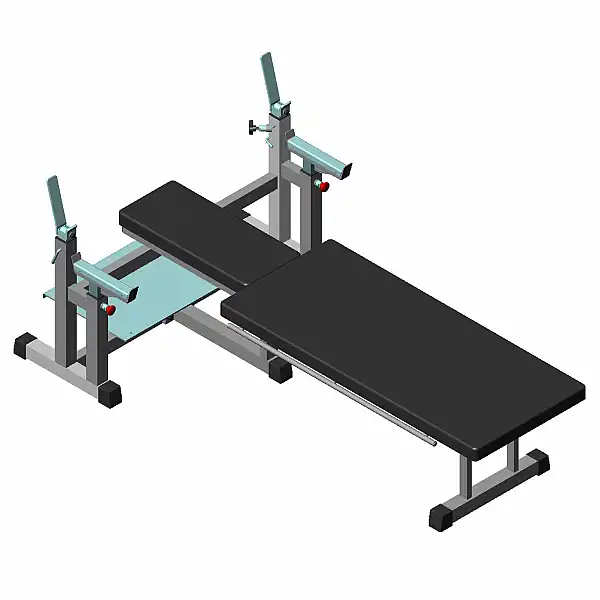 Лава для жиму горизонтальна параолімпійська Interatletika ST326.1 з роликами