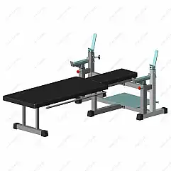 Лава для жиму горизонтальна параолімпійська Interatletika ST326.1 з роликами