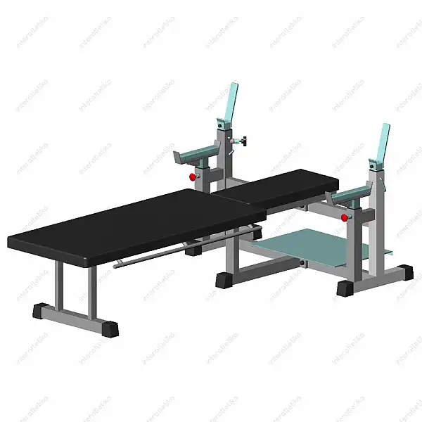 Лава для жиму горизонтальна паралімпійська Interatletika ST326.1 з роликами