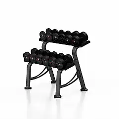 Набір прогумованих гантелей зі стійкою Marbo Sport S MP-HSGk2-S-k1 5-17.5кг