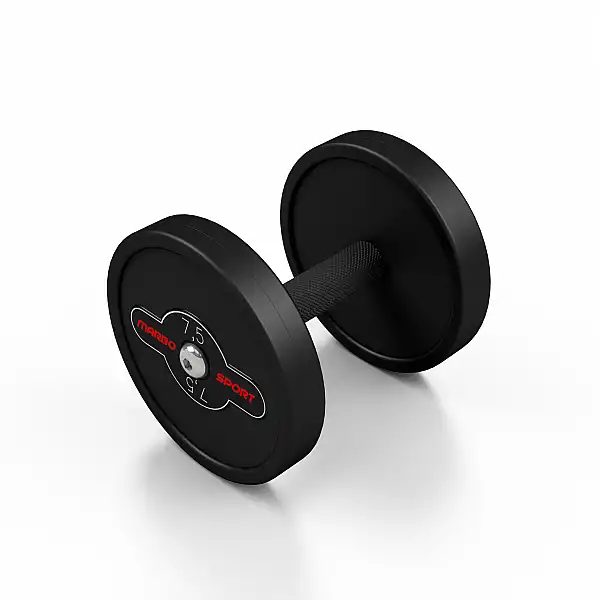 Набір прогумованих гантелей зі стійкою Marbo Sport S MP-HSGk2-S-k1 5-17.5кг