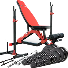 Силовий набір Fit-On FN01 + штанга та гантелі 170кг