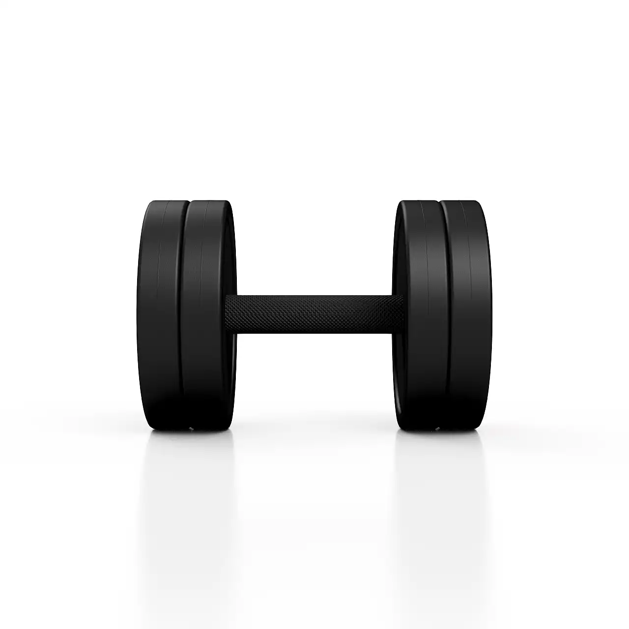 Гантель прорезиненный Marbo Sport 17.5кг, черный матовый
