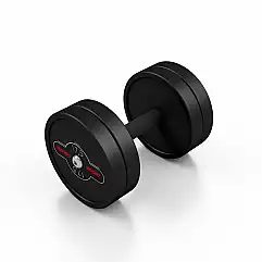 Гантель прорезиненный Marbo Sport 17.5кг, черный матовый