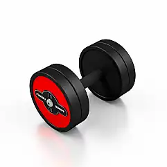 Гантель прогумована Marbo Sport 10кг, червоний глянец