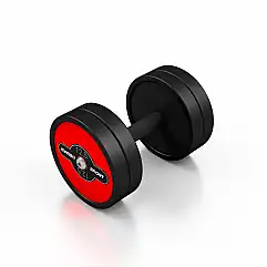 Гантель прогумована Marbo Sport 12.5кг, червоний глянець