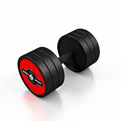Гантель прогумована Marbo Sport 25кг, червоний глянець