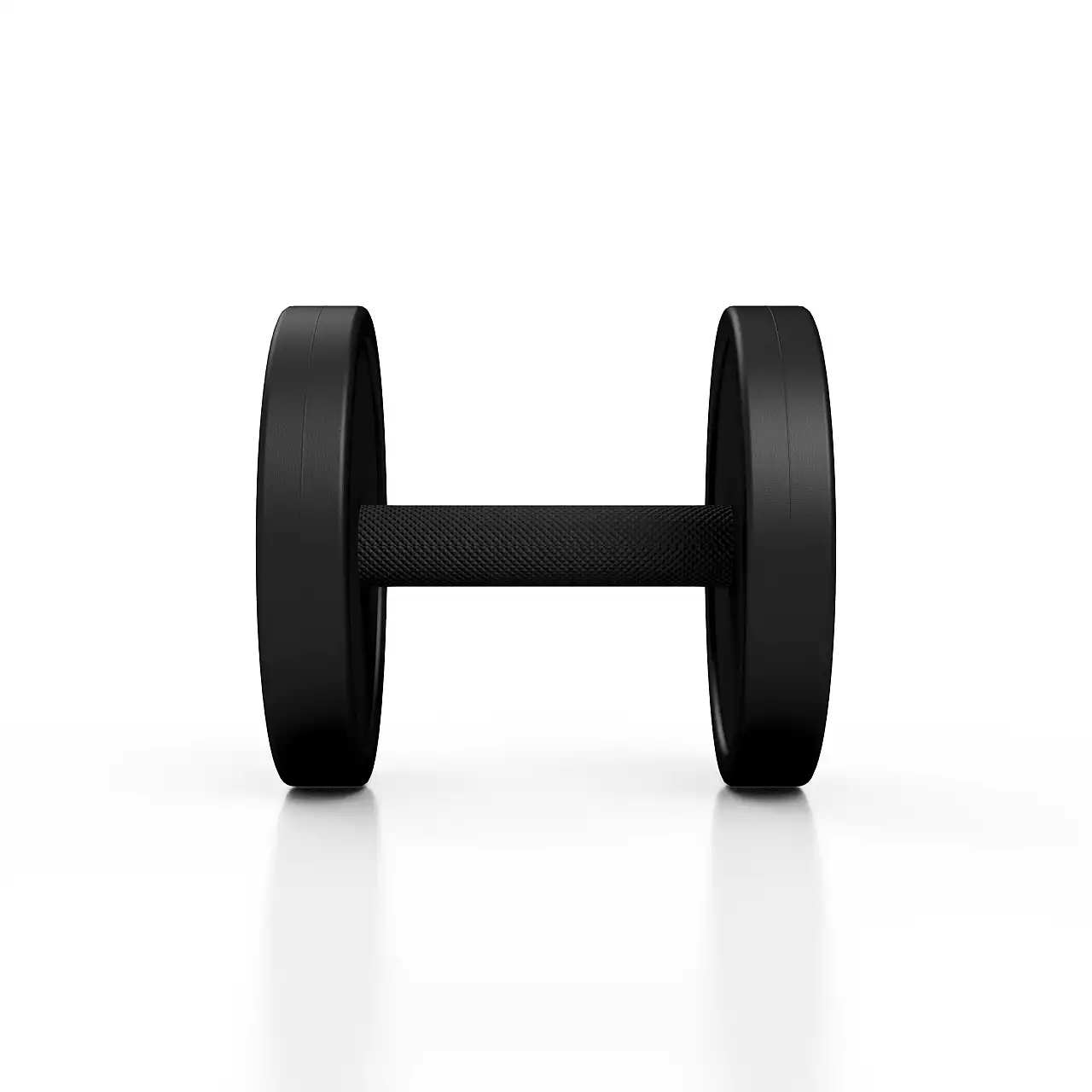 Гантель прорезиненный Marbo Sport 7.5кг, черный матовый.