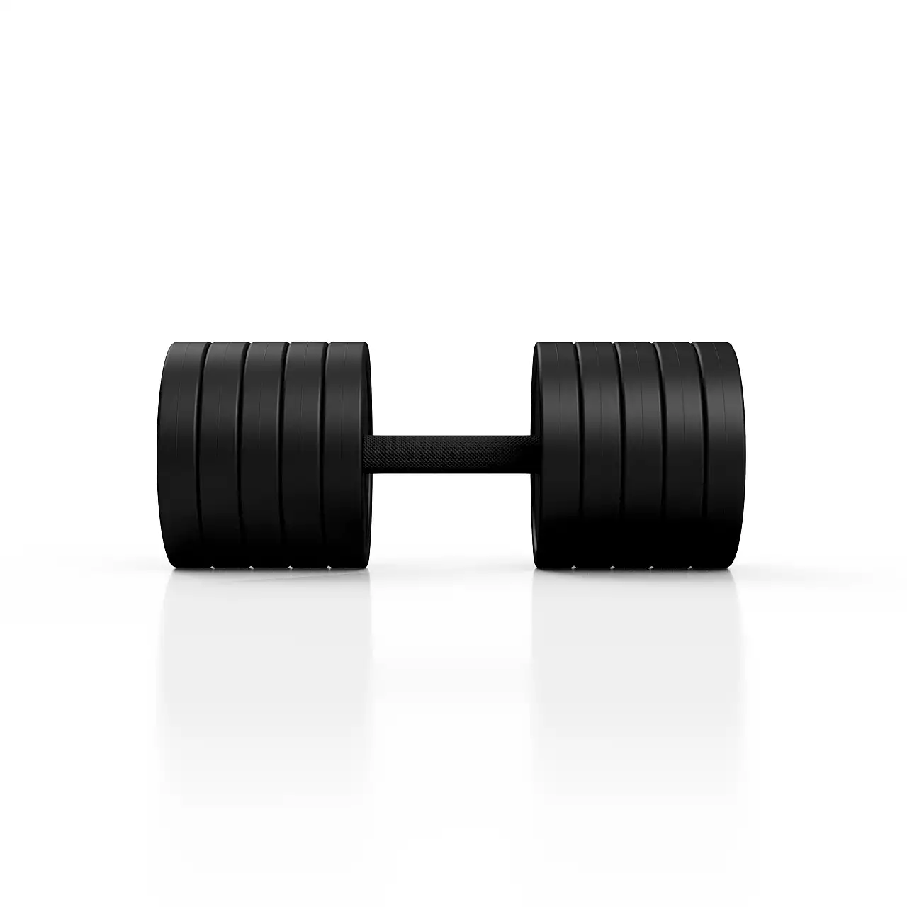 Гантель прорезиненный Marbo Sport 37.5кг, черный матовый