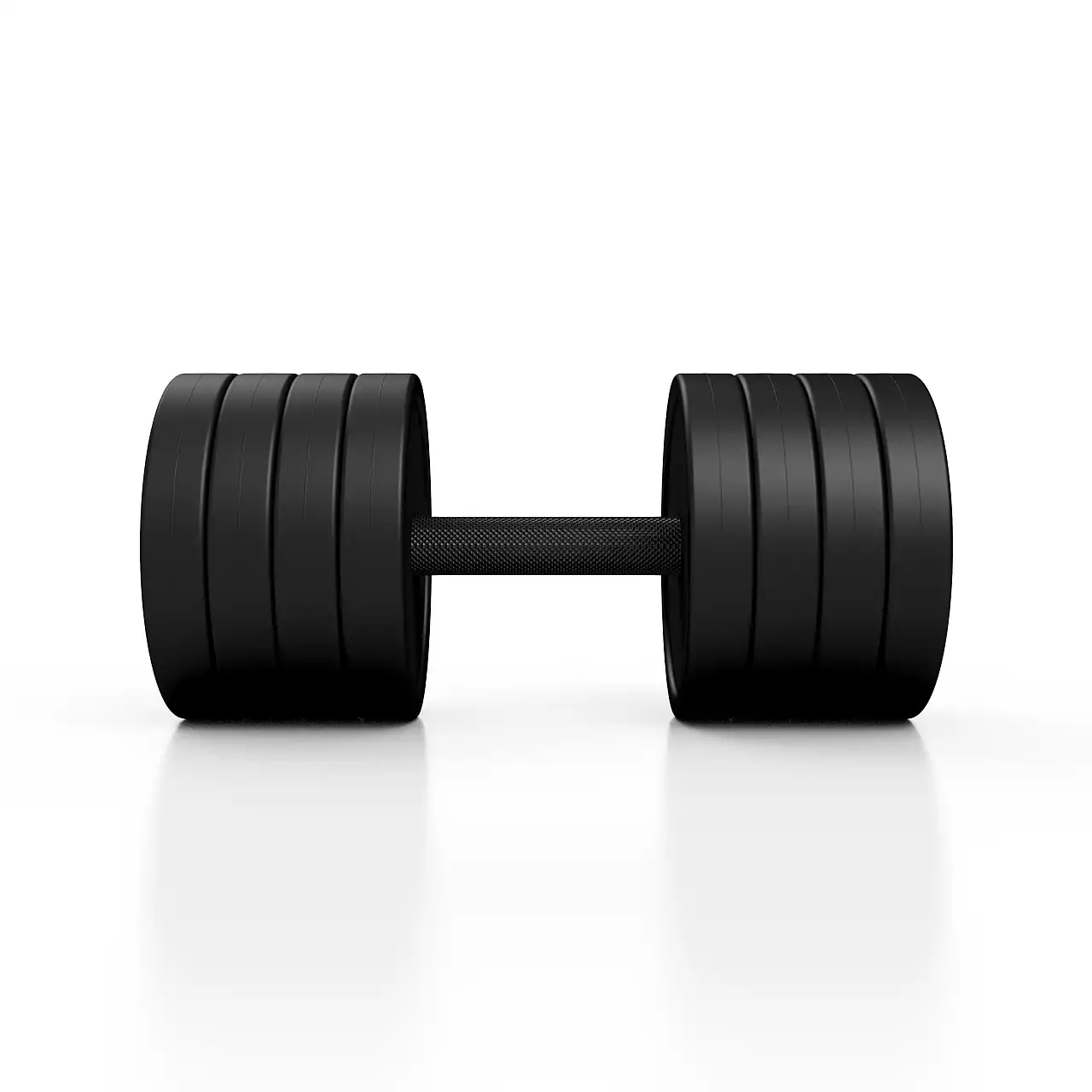 Гантель прогумована Marbo Sport 27.5кг, чорний матовий