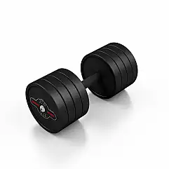 Гантель прогумована Marbo Sport 27.5кг, чорний матовий