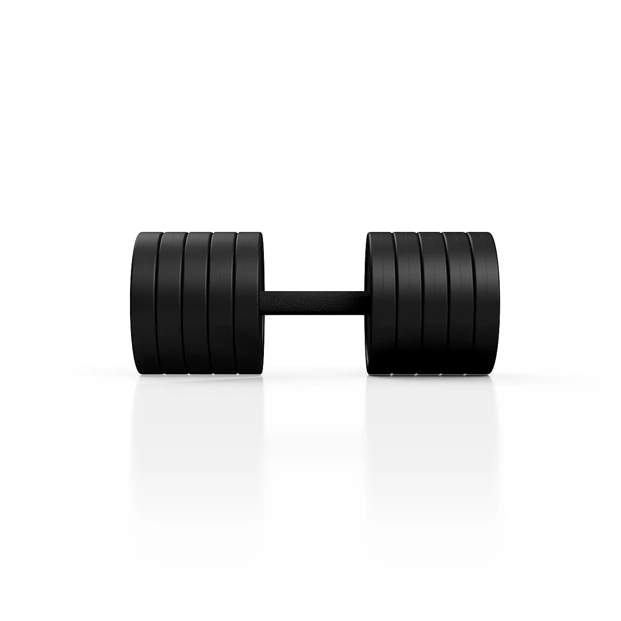 Гантель прорезиненный Marbo Sport 40кг, черный матовый